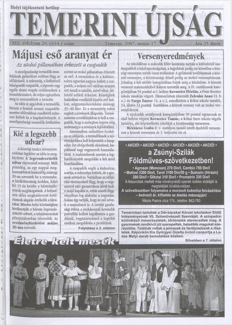 Temerini Újság, 13. évf. 2007. május 17. 20. sz.