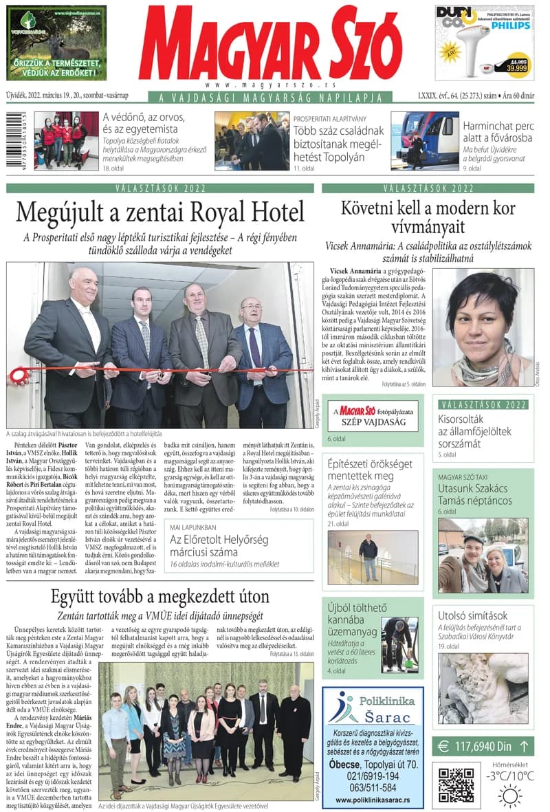 Magyar Szó, 79. évf. 2022. március 19. – 20. 64. sz. 1–32. oldal