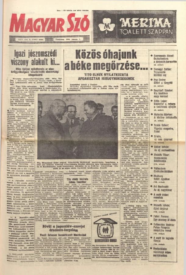 Magyar Szó, 25. évf. 1968. január 7. 5. sz. 1–31. oldal