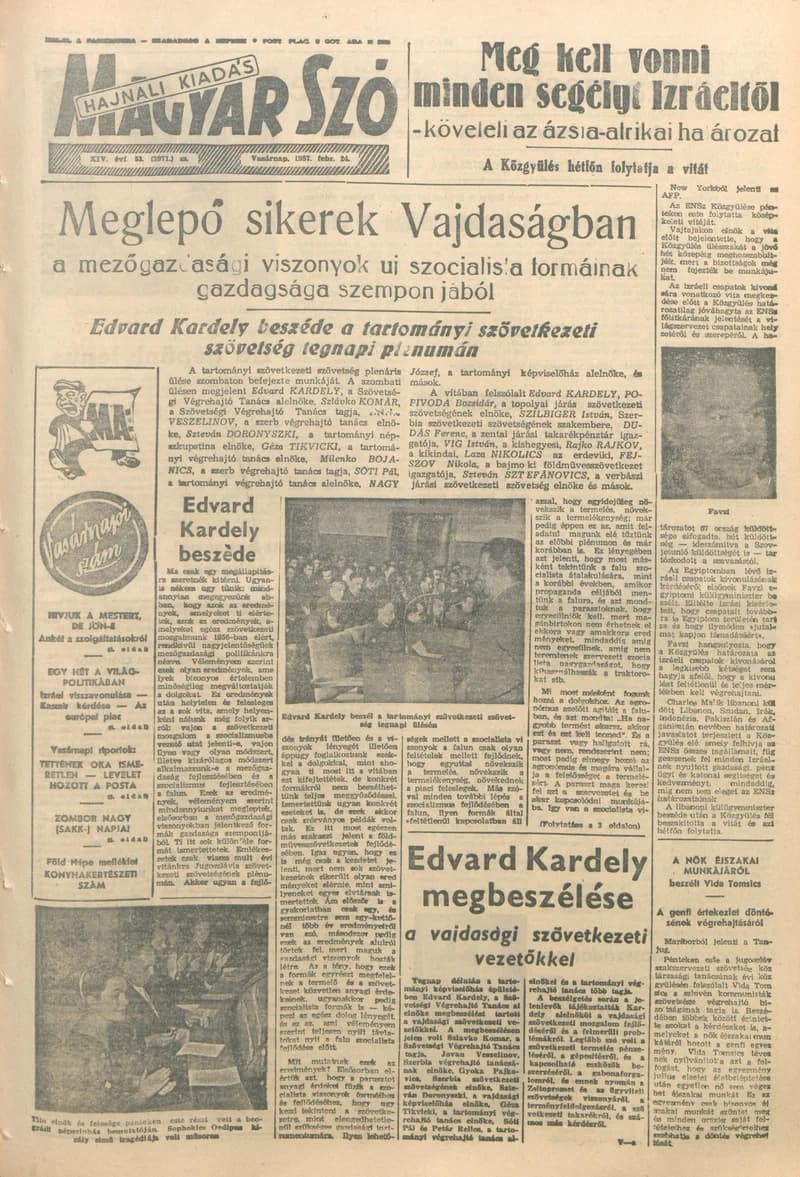 Magyar Szó, 14. évf. 1957. február 24. 53. sz. 1–20. oldal