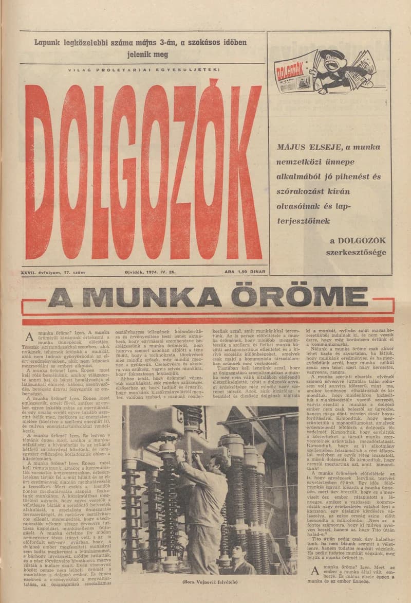 Dolgozók, 28. évf. 1974. április 26. 17. sz.