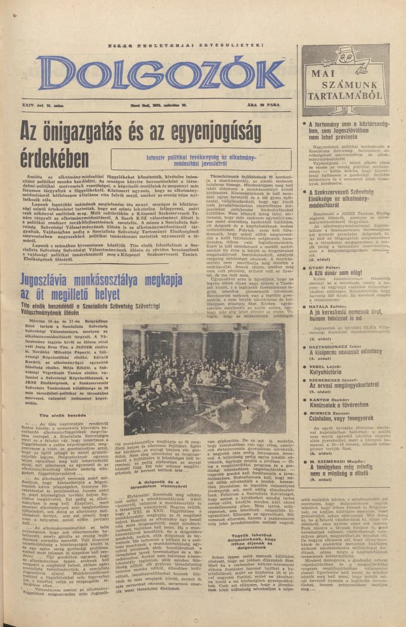 Dolgozók, 25. évf. 1971. március 19. 11. sz.