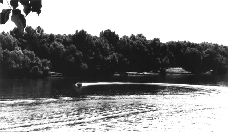 A gombosi hídnál a Tisza