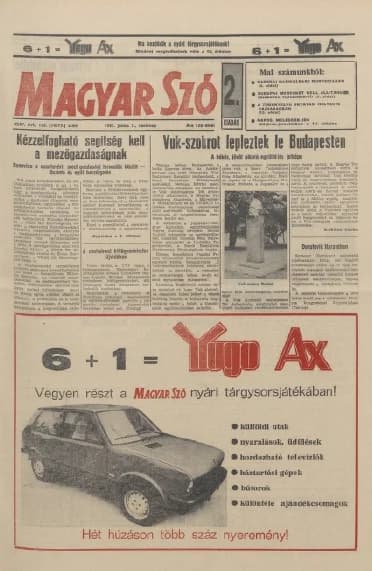 Magyar Szó, 44. évf. 1987. június 7. 154. sz. 1–32. oldal