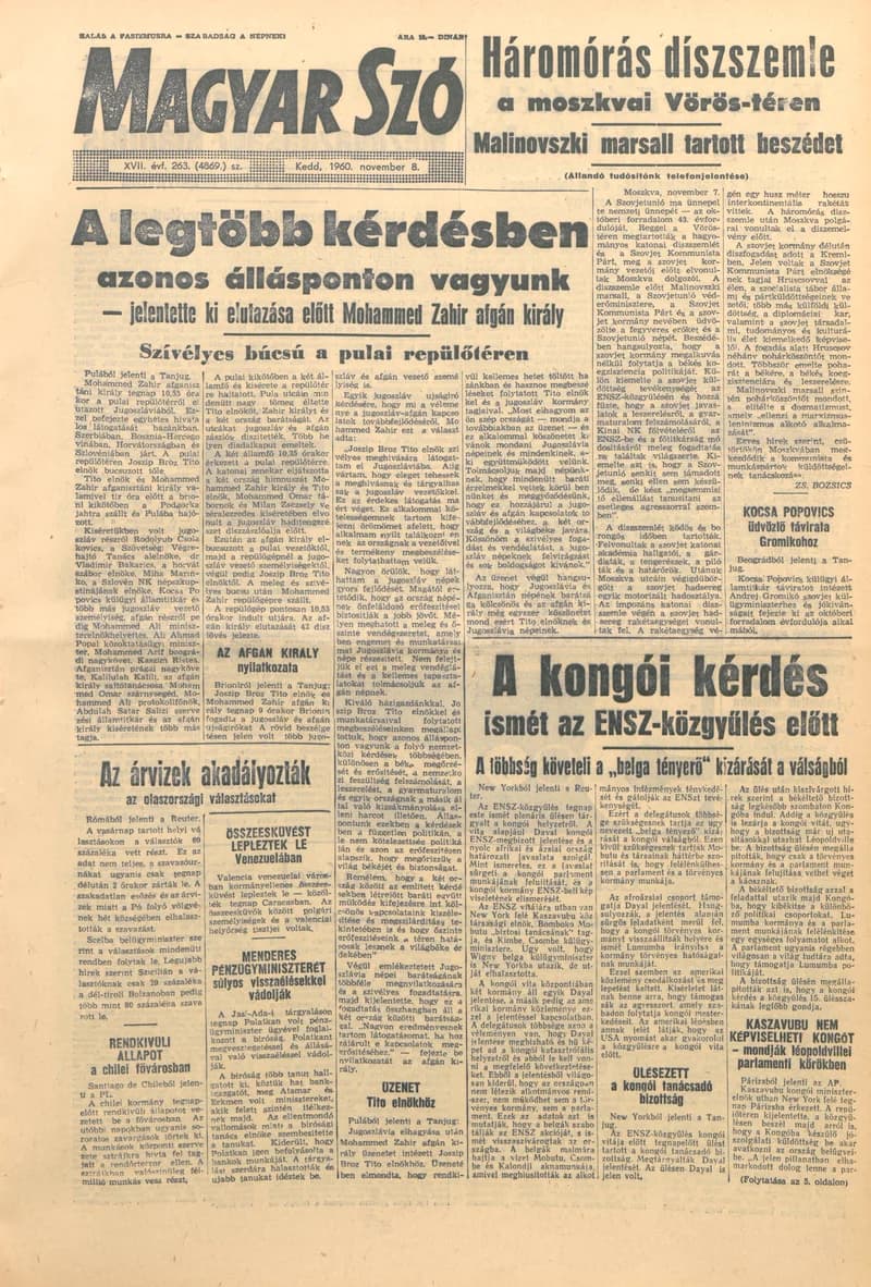 Magyar Szó, 17. évf. 1960. november 8. 263. sz. 1–24. oldal