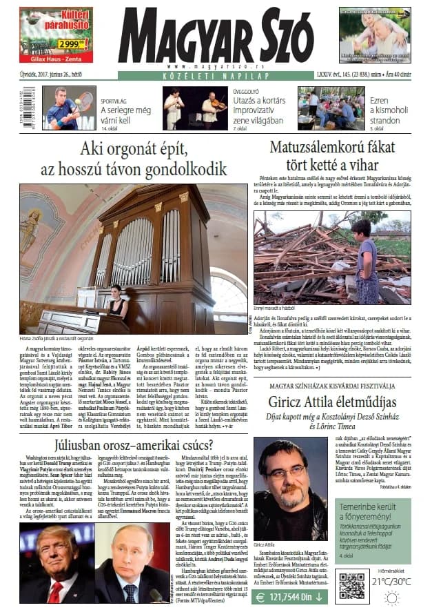Magyar Szó, 74. évf. 2017. június 26. 145. sz. 1–20. oldal