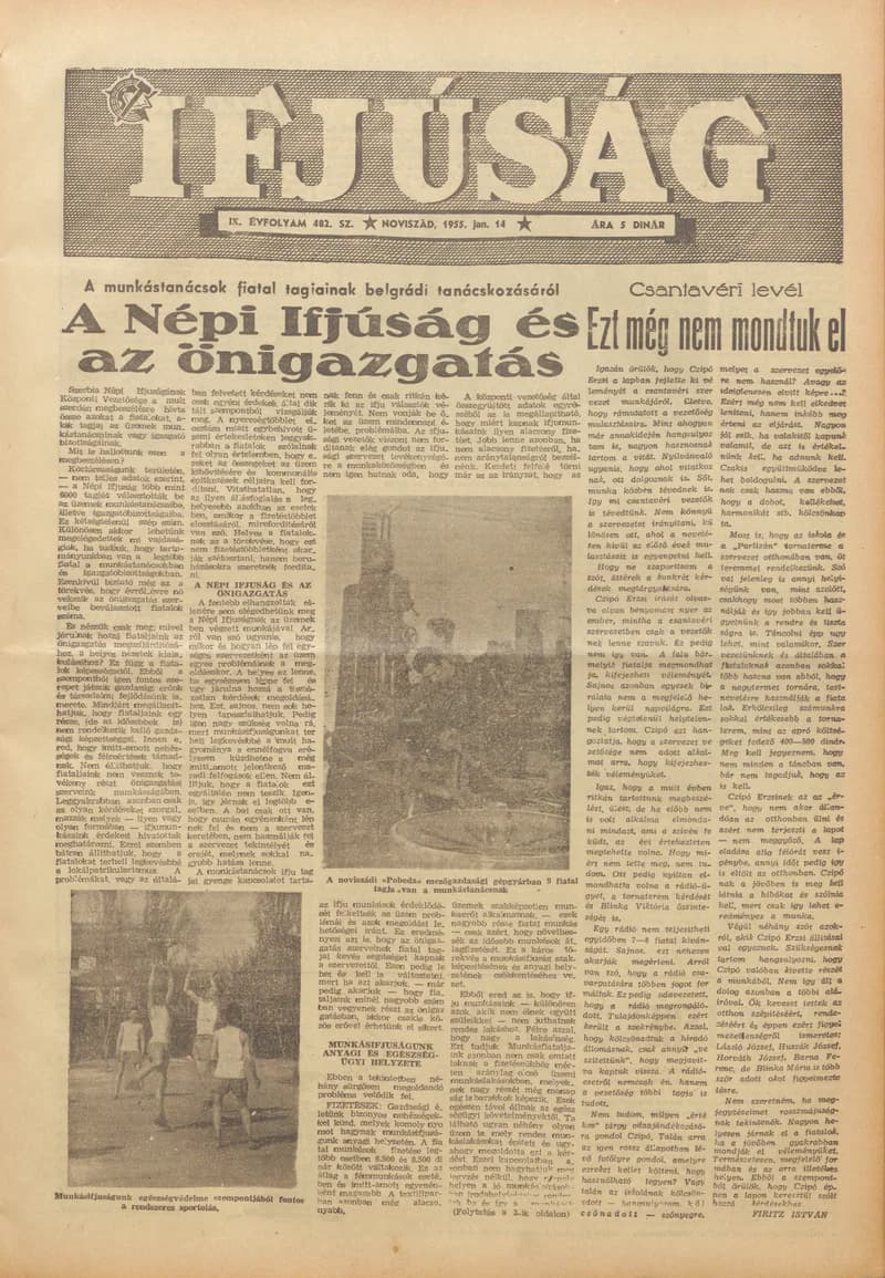 Ifjúság, 11. évf. 1955. január 14. 482. sz.