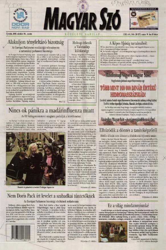 Magyar Szó, 62. évf. 2005. október 19. 246. sz. 1–20. oldal