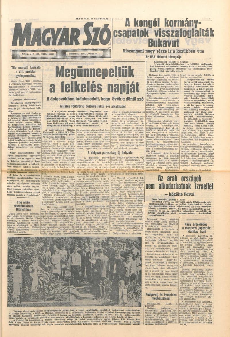 Magyar Szó, 24. évf. 1967. július 8. 185. sz. 1–8. oldal