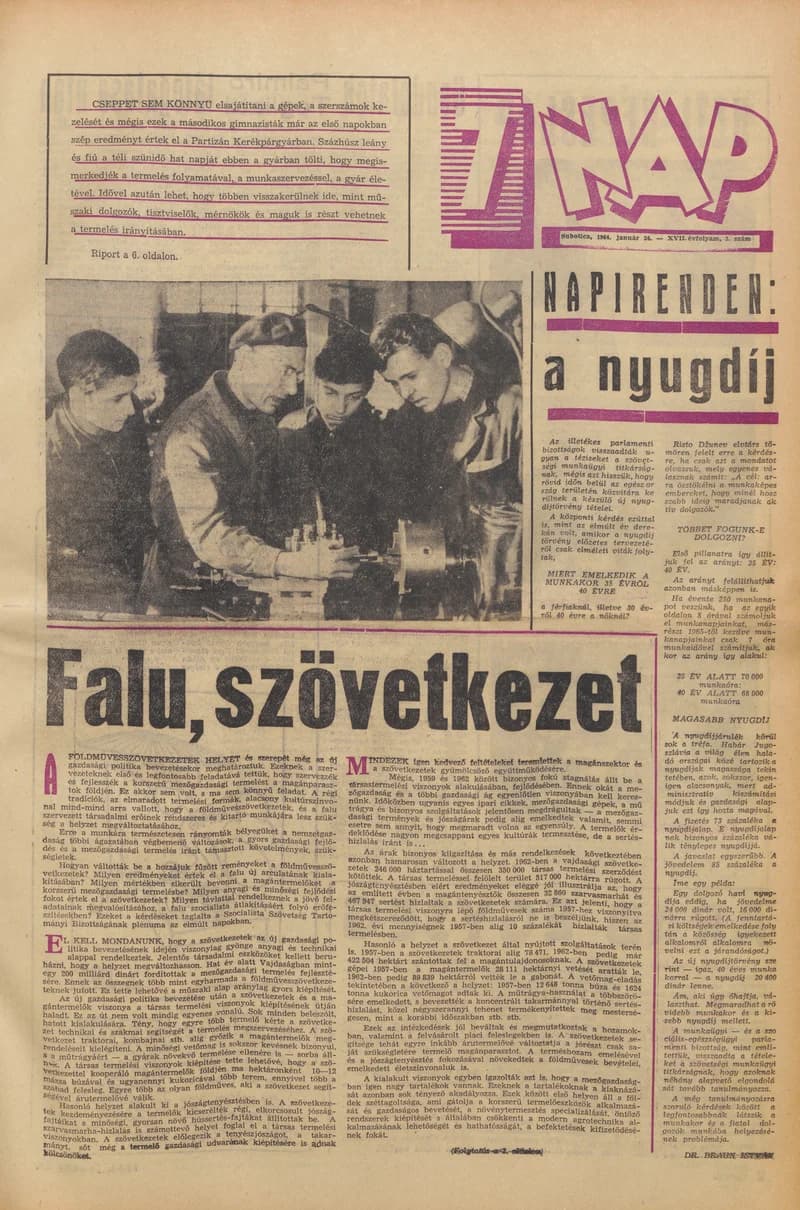7 Nap, 19. évf. 1964. január 24. 3. sz. 1–24. oldal