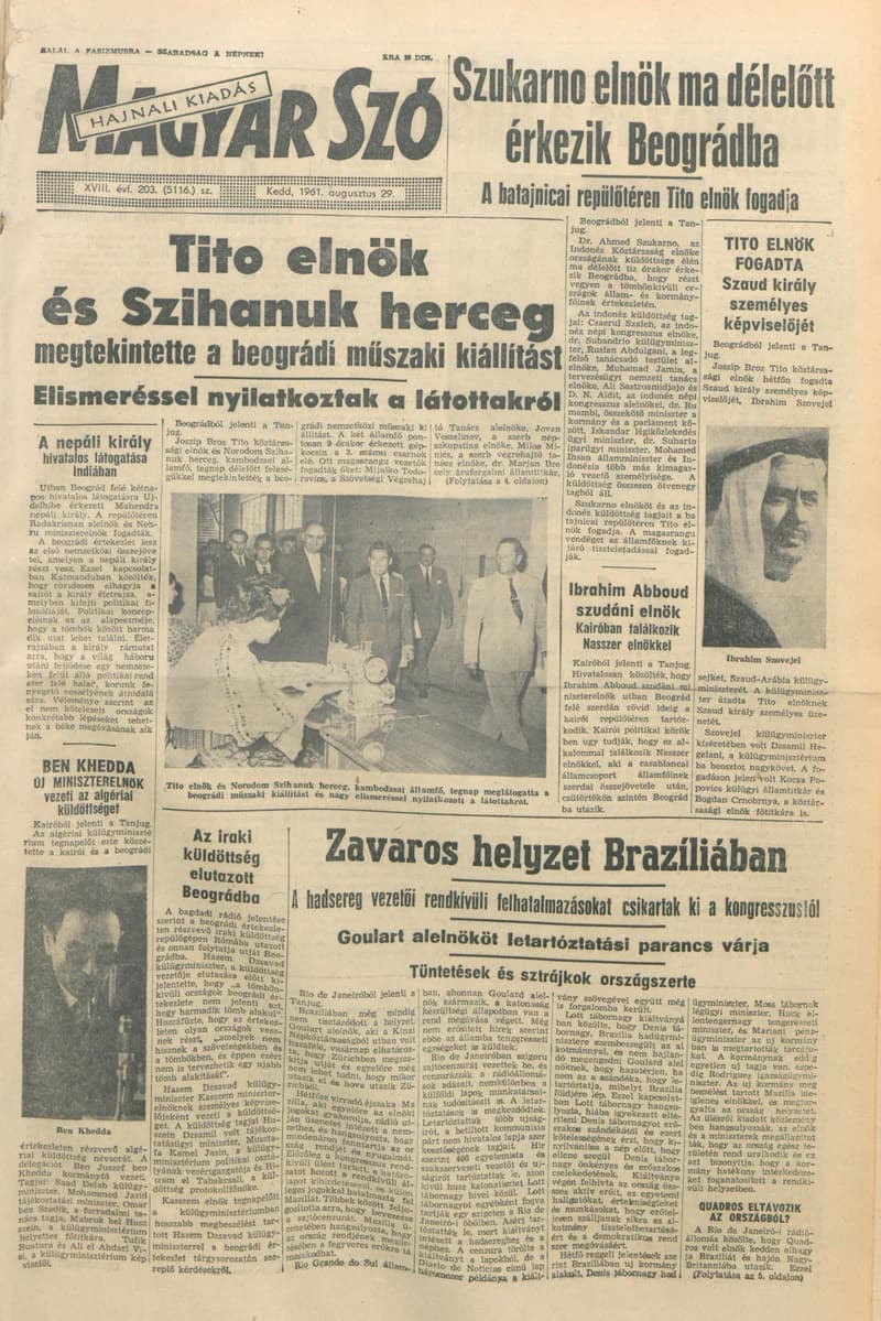 Magyar Szó, 18. évf. 1961. augusztus 29. 203. sz. 1–14. oldal