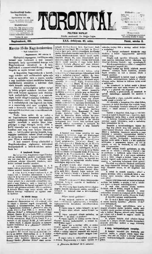 Torontál, 30. évf. 1901. március 15. 62. sz.