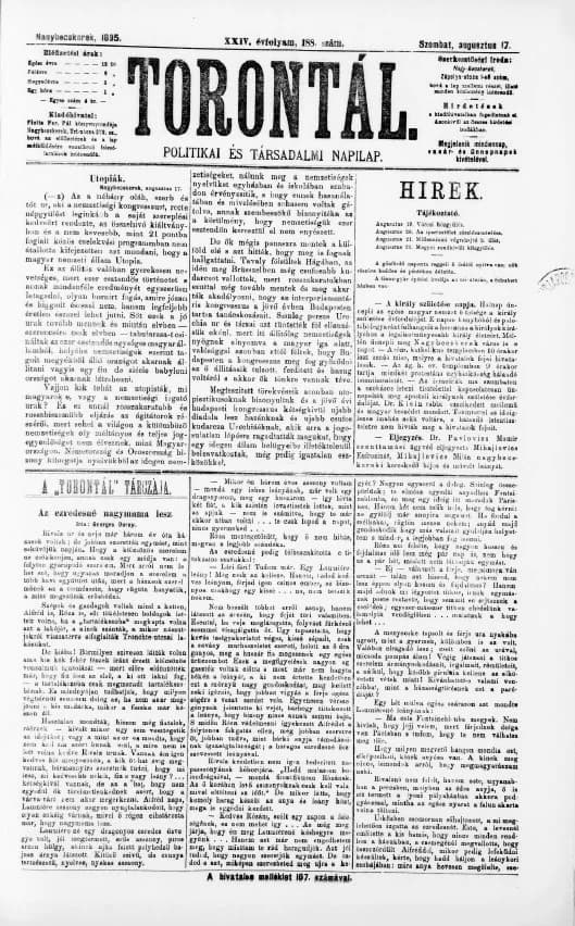 Torontál, 24. évf. 1895. augusztus 17. 188. sz.