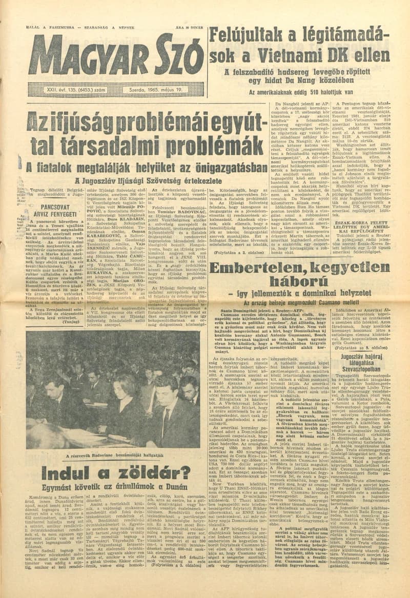 Magyar Szó, 22. évf. 1965. május 19. 135. sz. 1–16. oldal