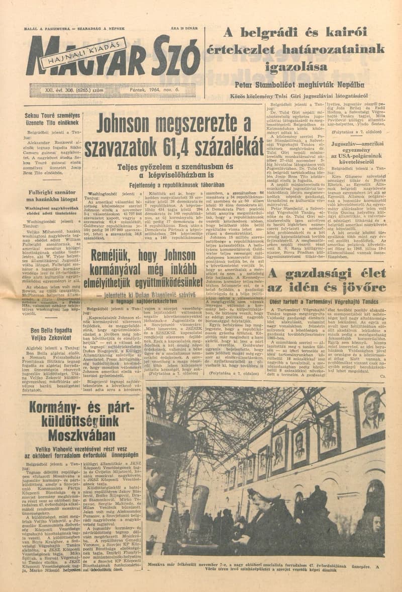 Magyar Szó, 21. évf. 1964. november 6. 308. sz.
