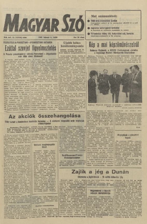 Magyar Szó, 42. évf. 1985. február 4. 33. sz. 1–24. oldal