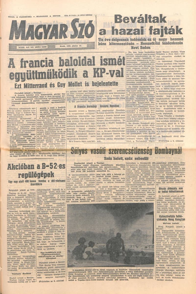 Magyar Szó, 23. évf. 1966. június 14. 161. sz.