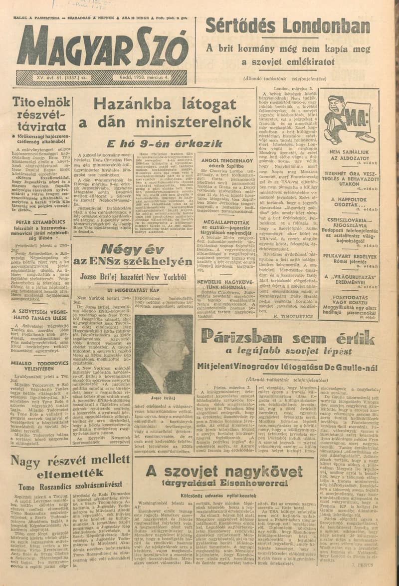 Magyar Szó, 15. évf. 1958. március 4. 61. sz. 1–10. oldal