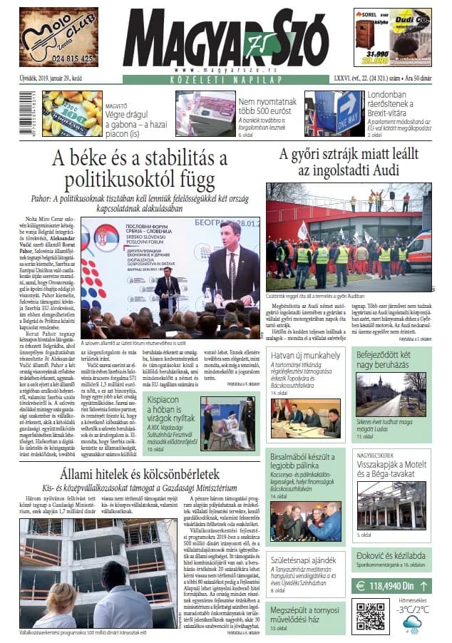 Magyar Szó, 76. évf. 2019. január 29. 22. sz. 1–20. oldal