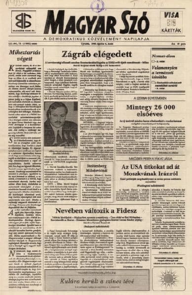 Magyar Szó, 52. évf. 1995. április 4. 78. sz. 1–16. oldal