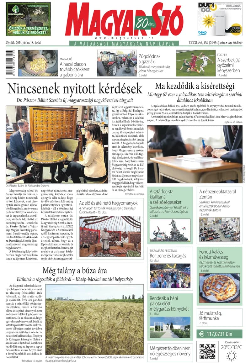 Magyar Szó, 81. évf. 2024. június 18. 138. sz. 1–20. oldal