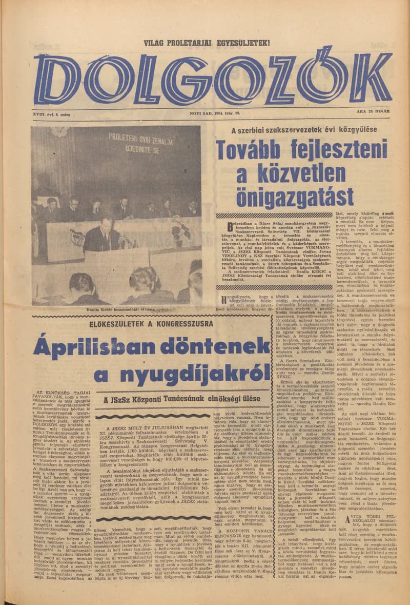 Dolgozók, 18. évf. 1964. február 28. 8. sz.