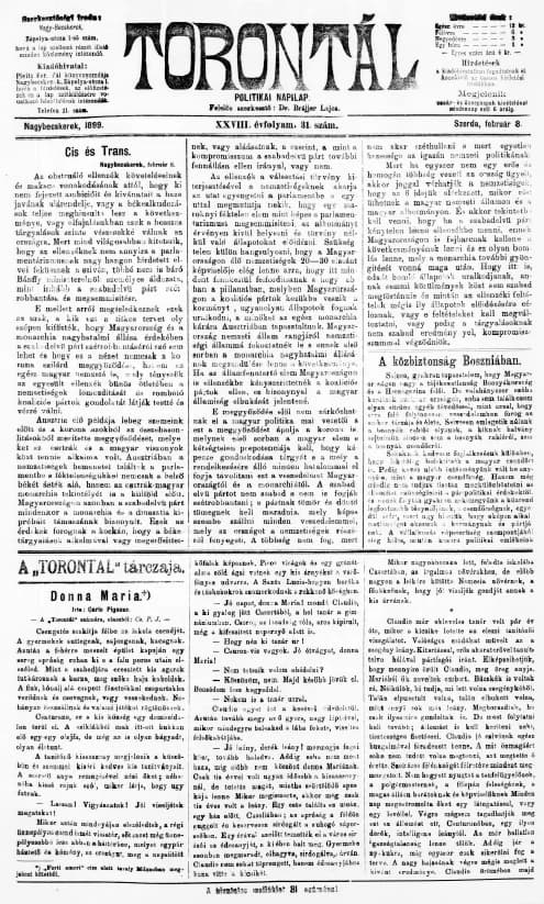 Torontál, 28. évf. 1899. február 8. 31. sz.