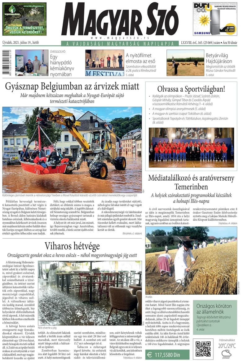 Magyar Szó, 78. évf. 2021. július 19. 165. sz. 1–20. oldal