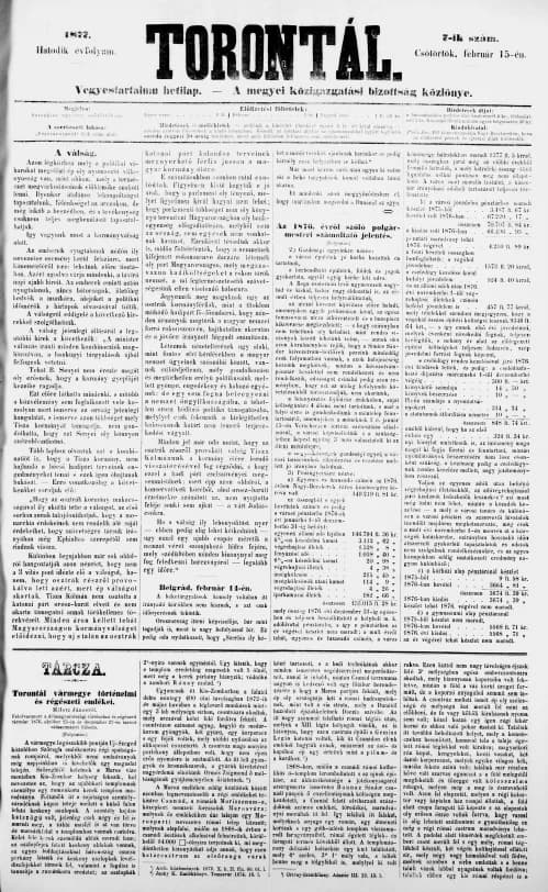 Torontál, 6. évf. 1877. február 15. 7. sz.