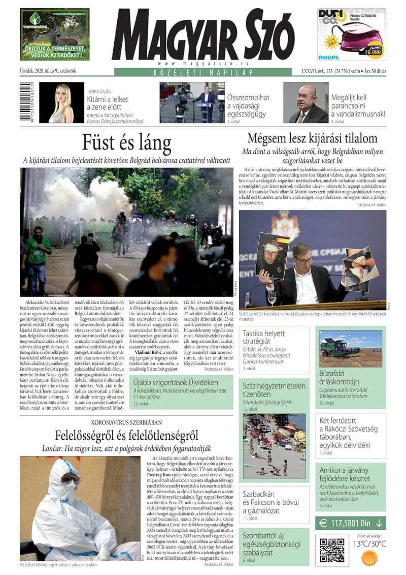 Magyar Szó, 77. évf. 2020. július 9. 153. sz. 1–20. oldal