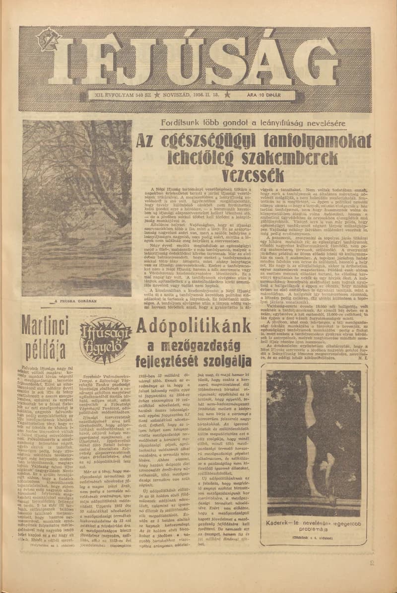 Ifjúság, 12. évf. 1956. február 18. 540. sz.