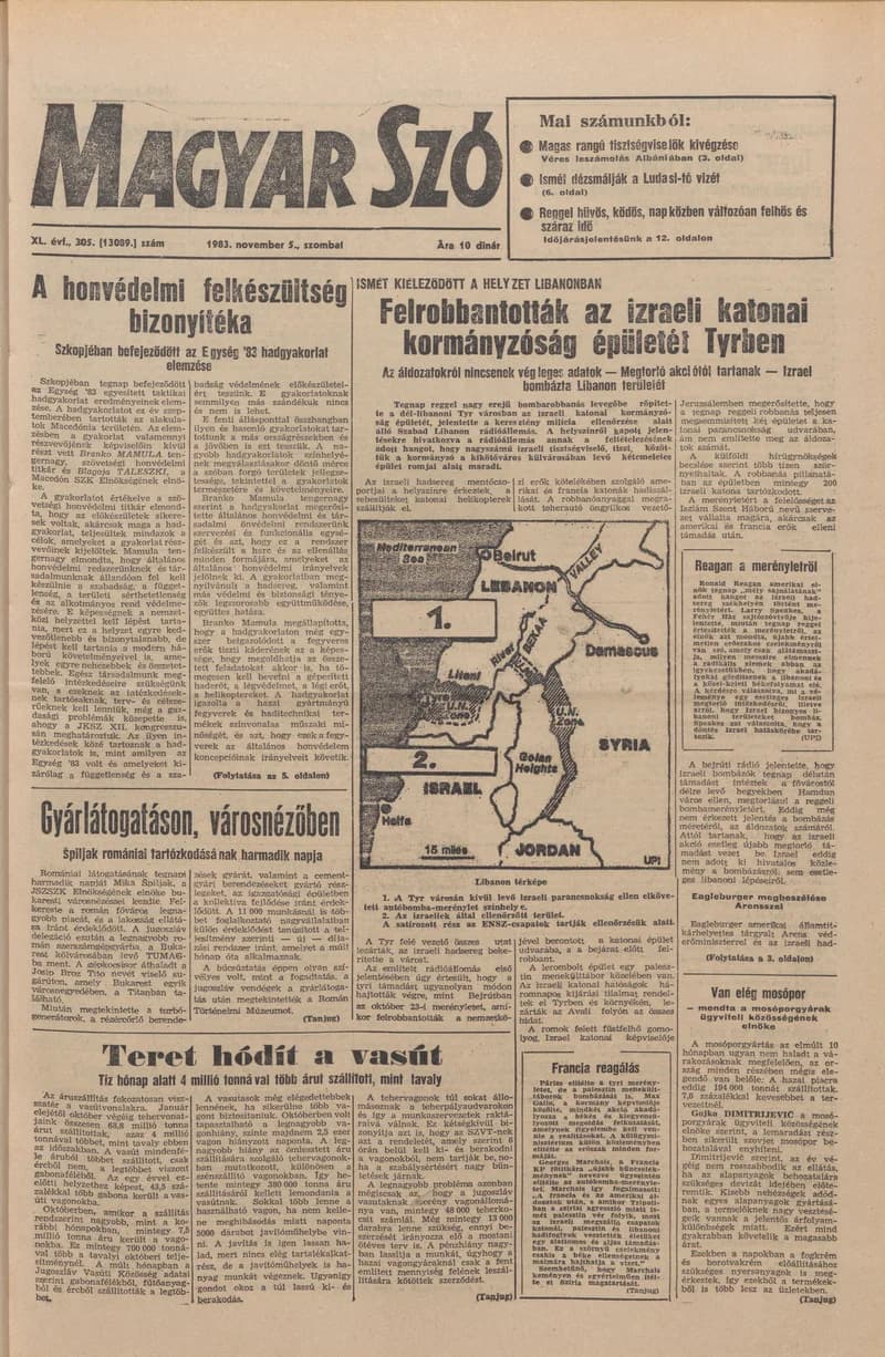 Magyar Szó, 40. évf. 1983. november 5. 305. sz.