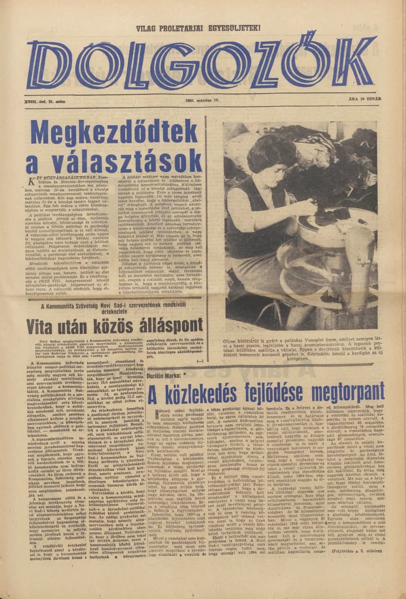Dolgozók, 19. évf. 1965. március 19. 11. sz.