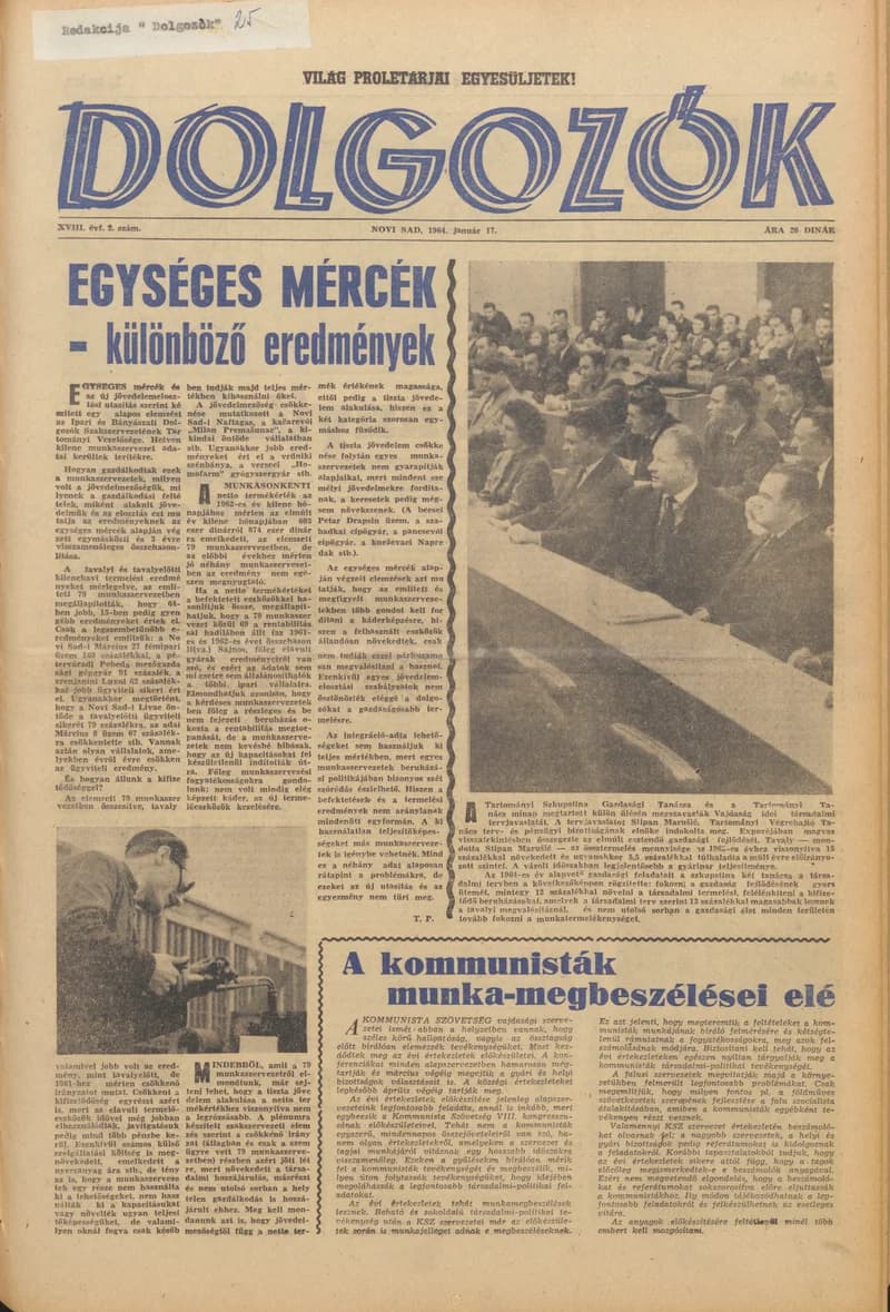 Dolgozók, 18. évf. 1964. január 17. 2. sz.