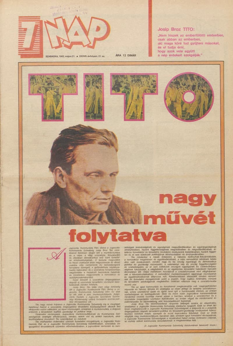 7 Nap, 37. évf. 1982. május 21. 21. sz. 1–16. oldal