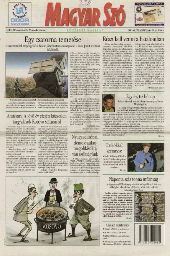 Magyar Szó, 62. évf. 2005. november 26. – 27. 279. sz. 1–12. oldal