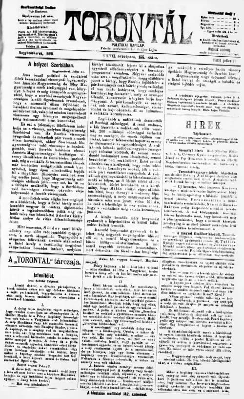Torontál, 27. évf. 1898. július 11. 155. sz.