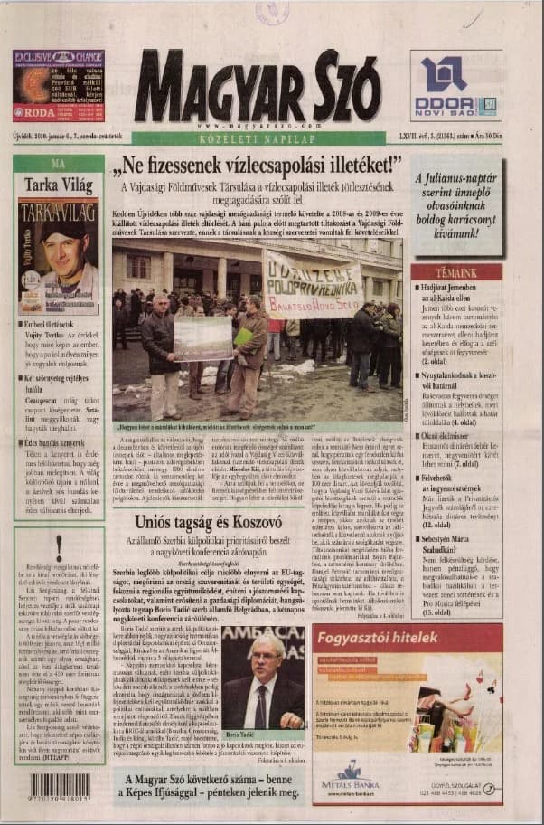 Magyar Szó, 67. évf. 2010. január 6. – 7. 3. sz. 1–20. oldal