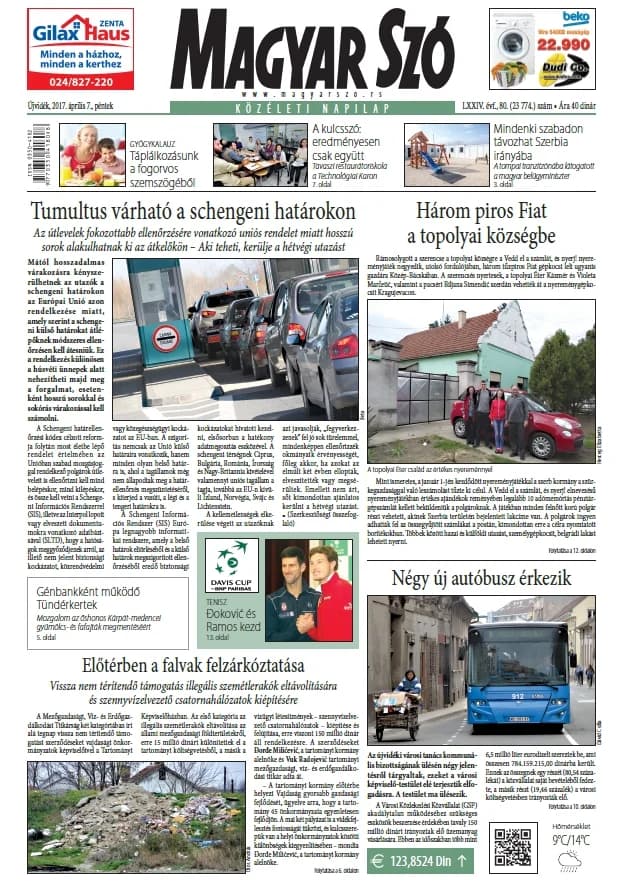 Magyar Szó, 74. évf. 2017. április 7. 80. sz. 1–16. oldal