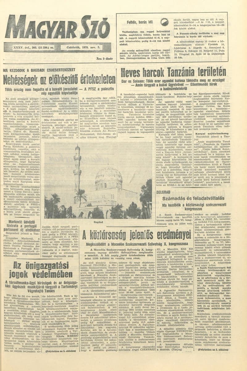 Magyar Szó, 35. évf. 1978. november 2. 302. sz. 1–20. oldal