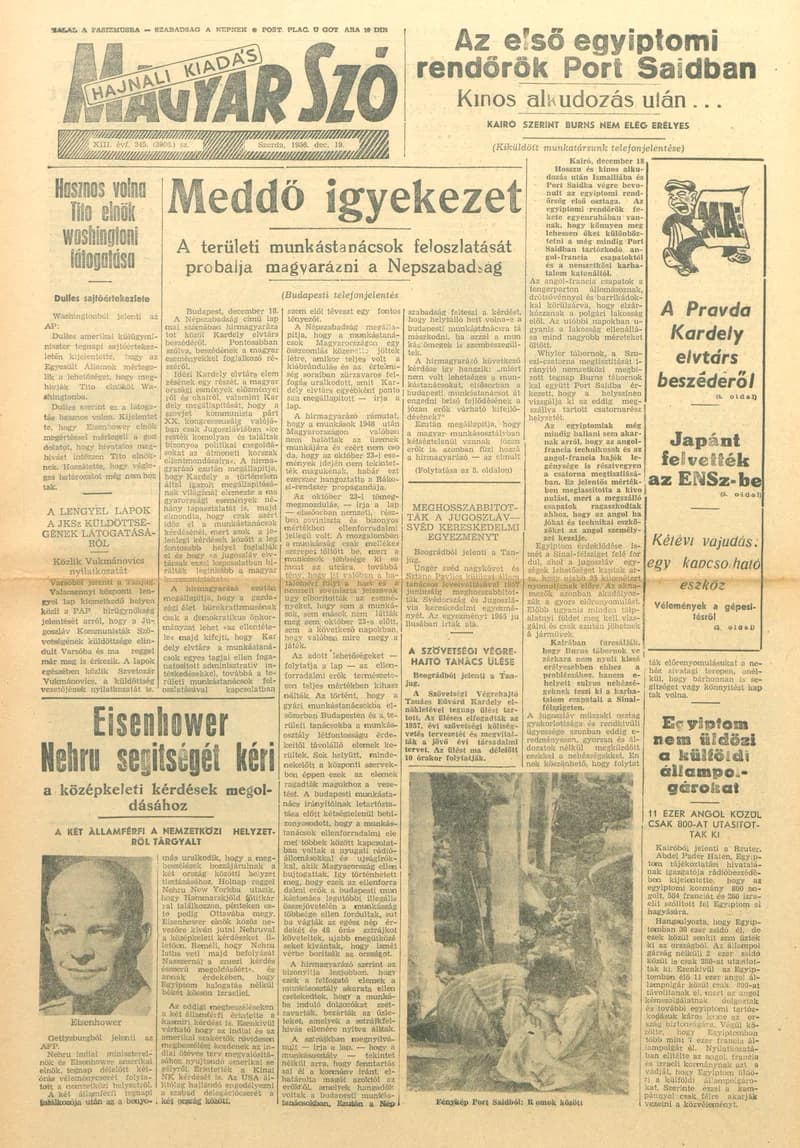 Magyar Szó, 13. évf. 1956. december 19. 345. sz. 1–8. oldal