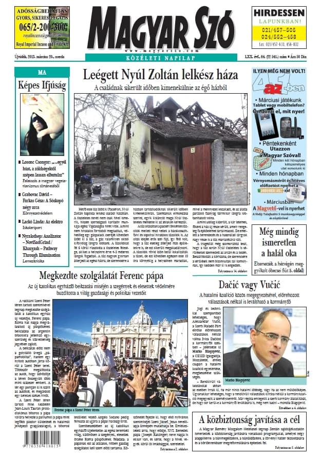 Magyar Szó, 70. évf. 2013. március 20. 64. sz. 1–20. oldal