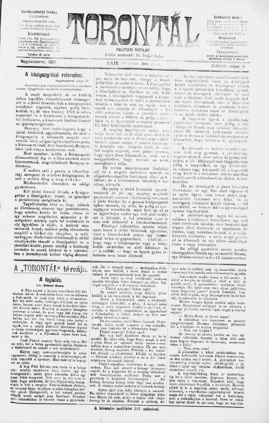 Torontál, 29. évf. 1900. május 10. 108. sz.