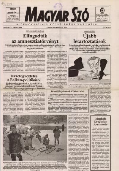 Magyar Szó, 58. évf. 2001. február 27. 47. sz. 1–16. oldal