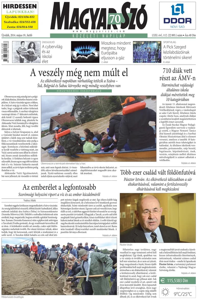 Magyar Szó, 71. évf. 2014. május 19. 112. sz. 1–16. oldal