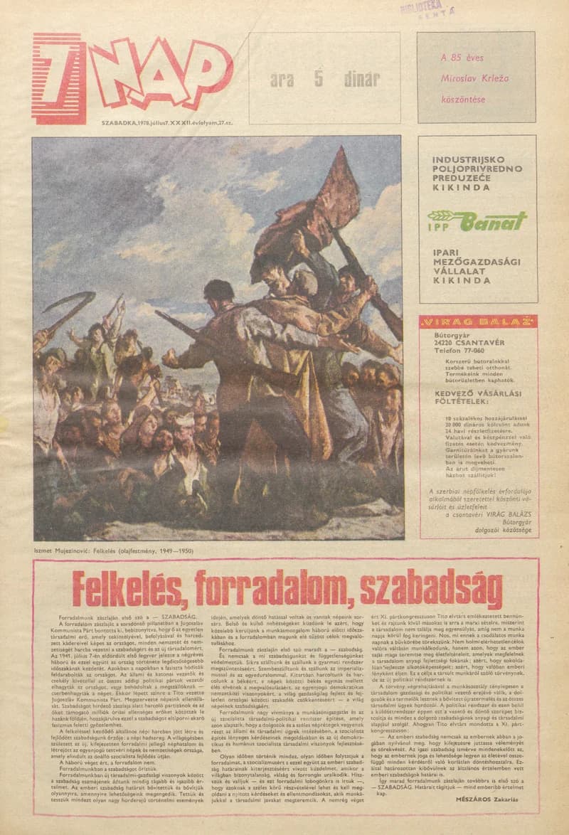 7 Nap, 33. évf. 1978. július 7. 27. sz. 1–24. oldal