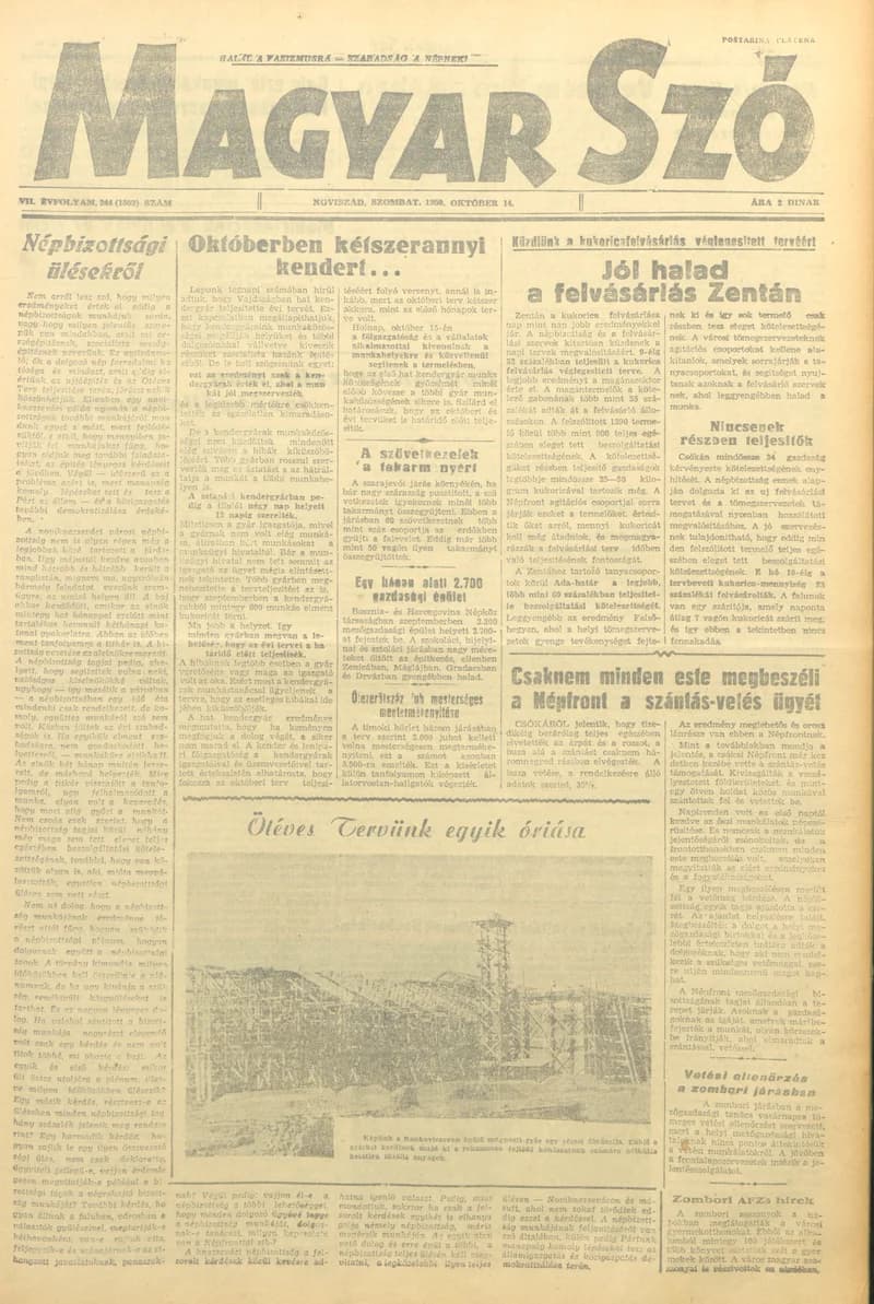 Magyar Szó, 7. évf. 1950. október 14. 244. sz. 1–4. oldal
