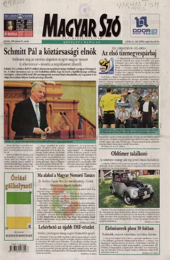 Magyar Szó, 67. évf. 2010. június 30. 149. sz. 1–20. oldal