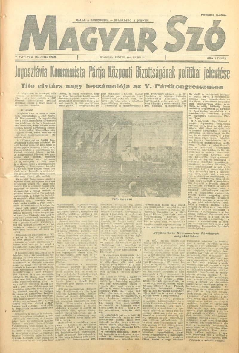 Magyar Szó, 5. évf. 1948. július 23. 174. sz. 1–8. oldal