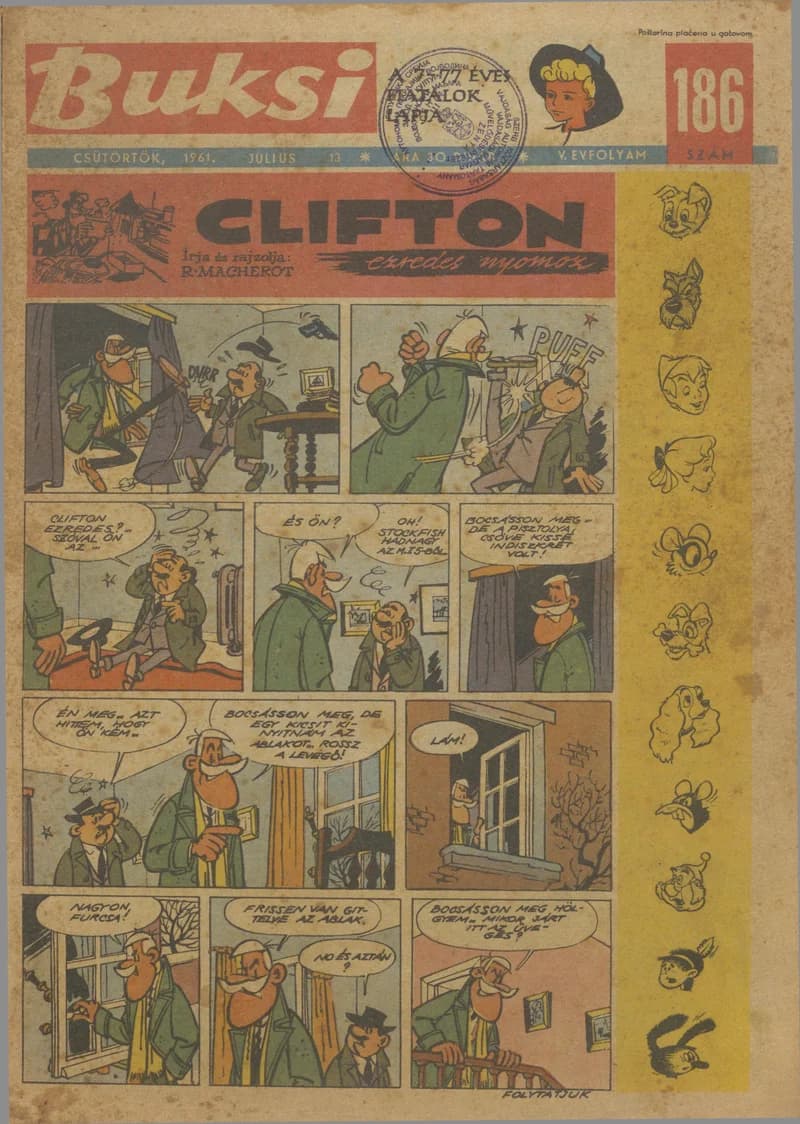 Buksi, 5. évf. 1961. július 13. 186. sz.